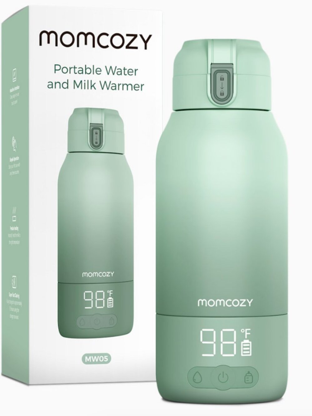 Momcozy Portable Water and Milk Warmer in Green